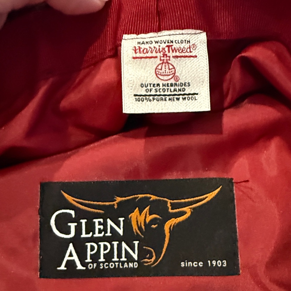 Glen Appin of Scotland Gray Harris Tweed Flat Cap - Picture 4 of 7